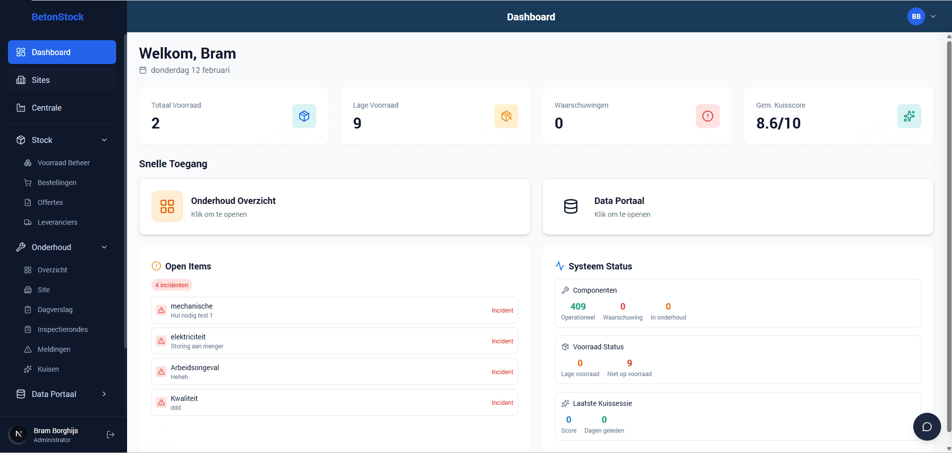 BetonStock: Enterprise Industrial Management