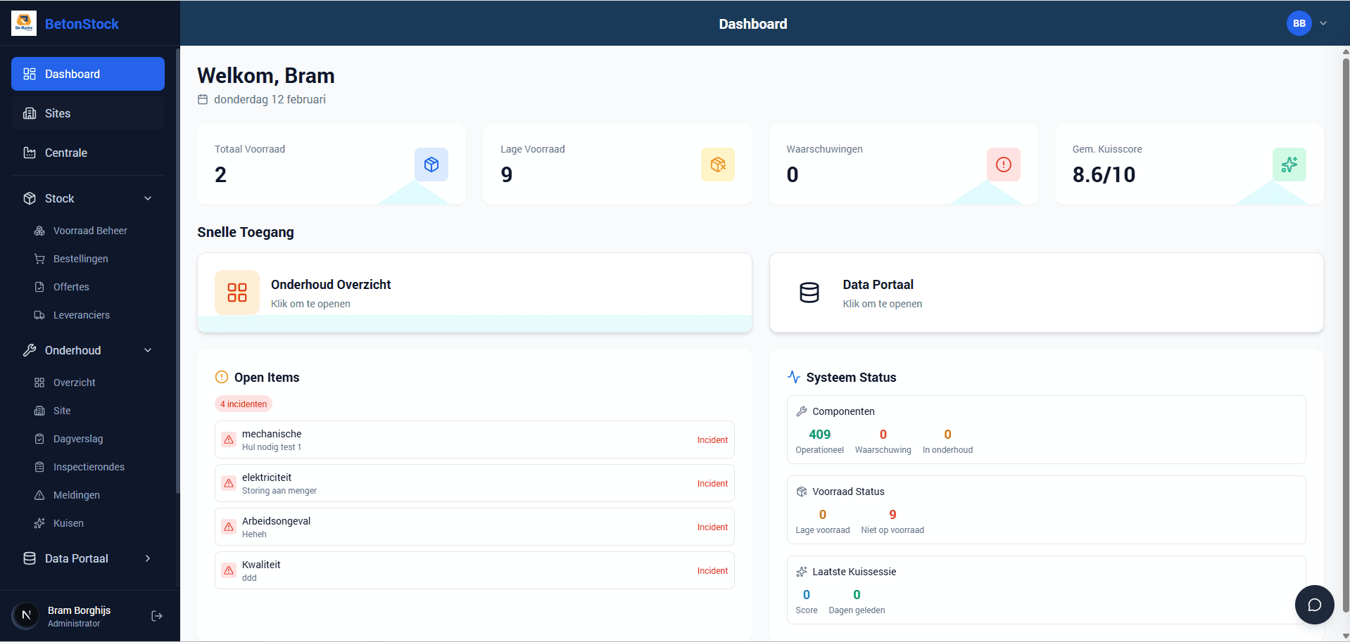 BetonStock: Enterprise Industrial Management